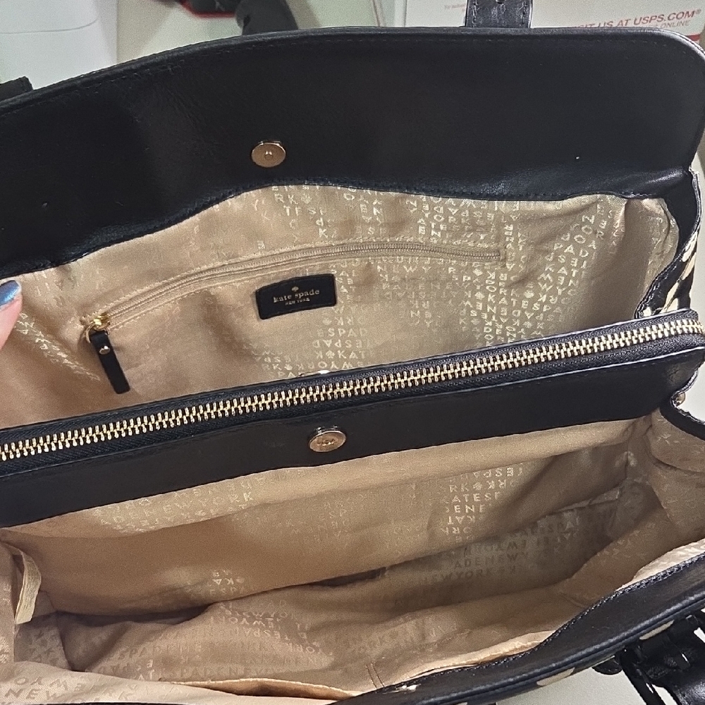 Kate Spade Black and White Polka Dot Satchel - Picture 6 of 9